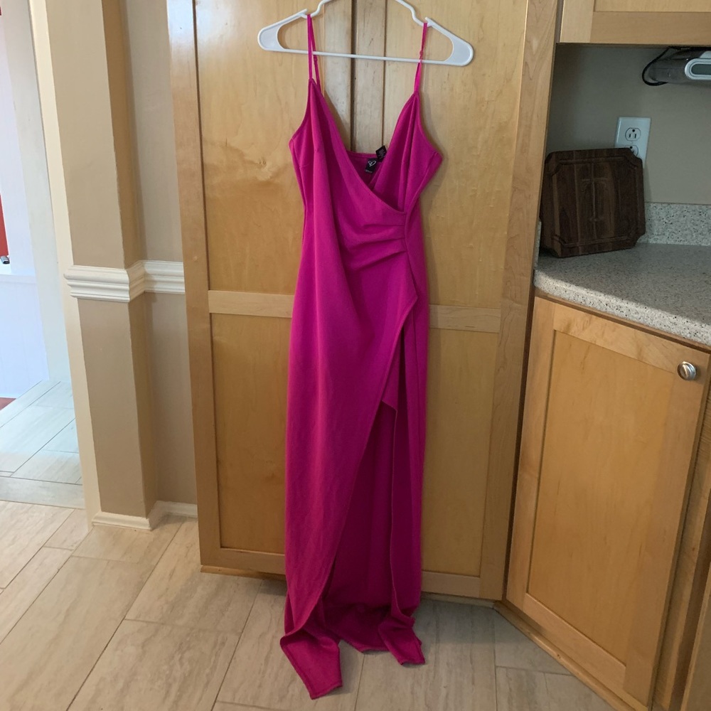 Sasha Formal High Slit Wrap Dress